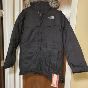 The North Face Men's Black Parcka with Fur Hood